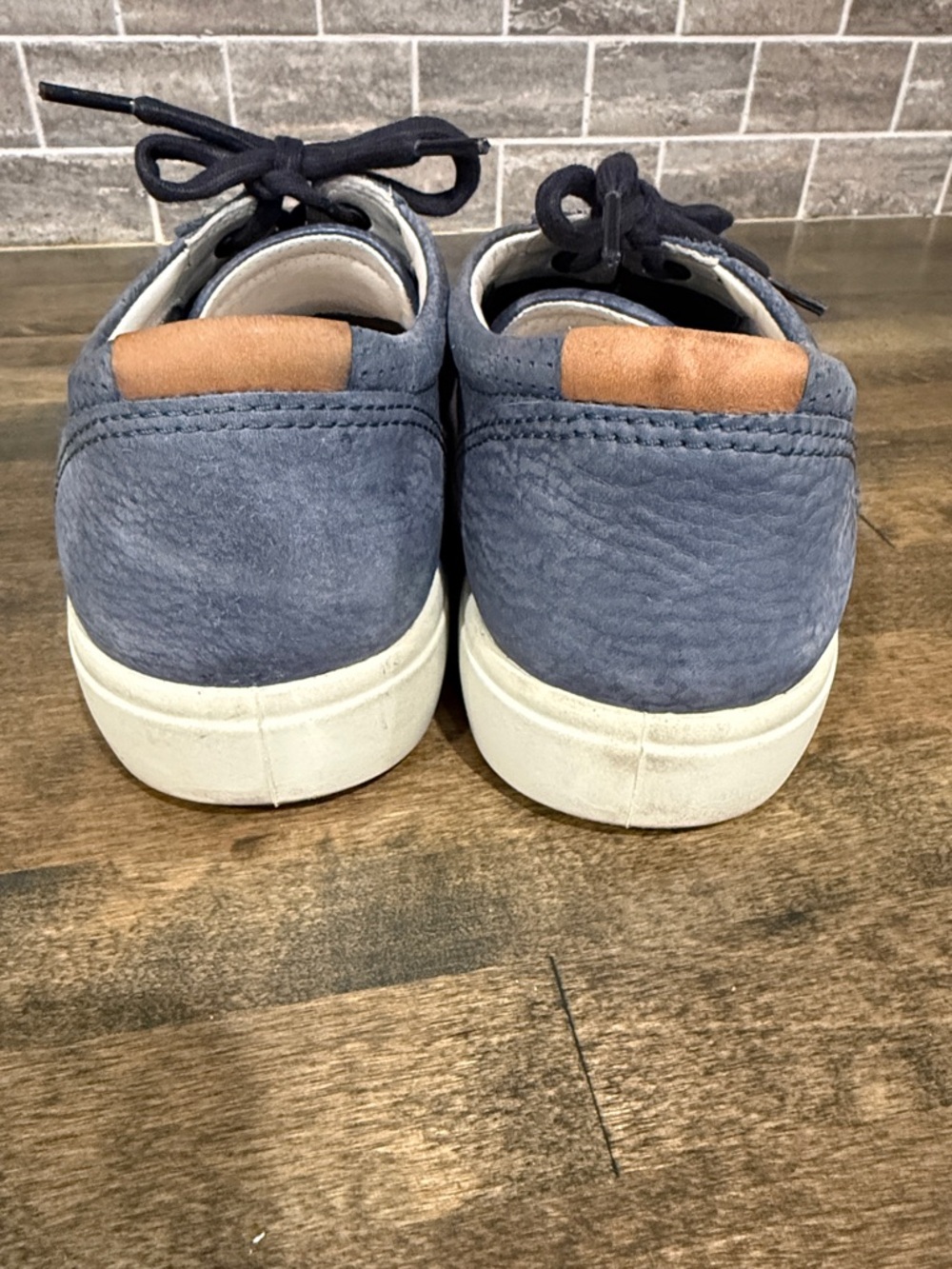 ECCO Soft 7 Marine Perforated Navy Low Top Sneakers Men's size 11 (EU 45) - Picture 5 of 13